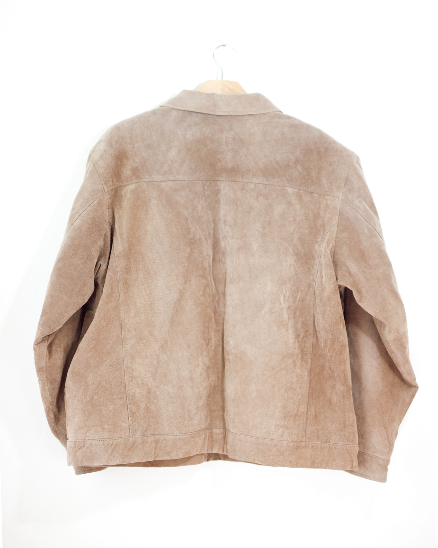 100% Chocolate Leather Suede Jacket (L)