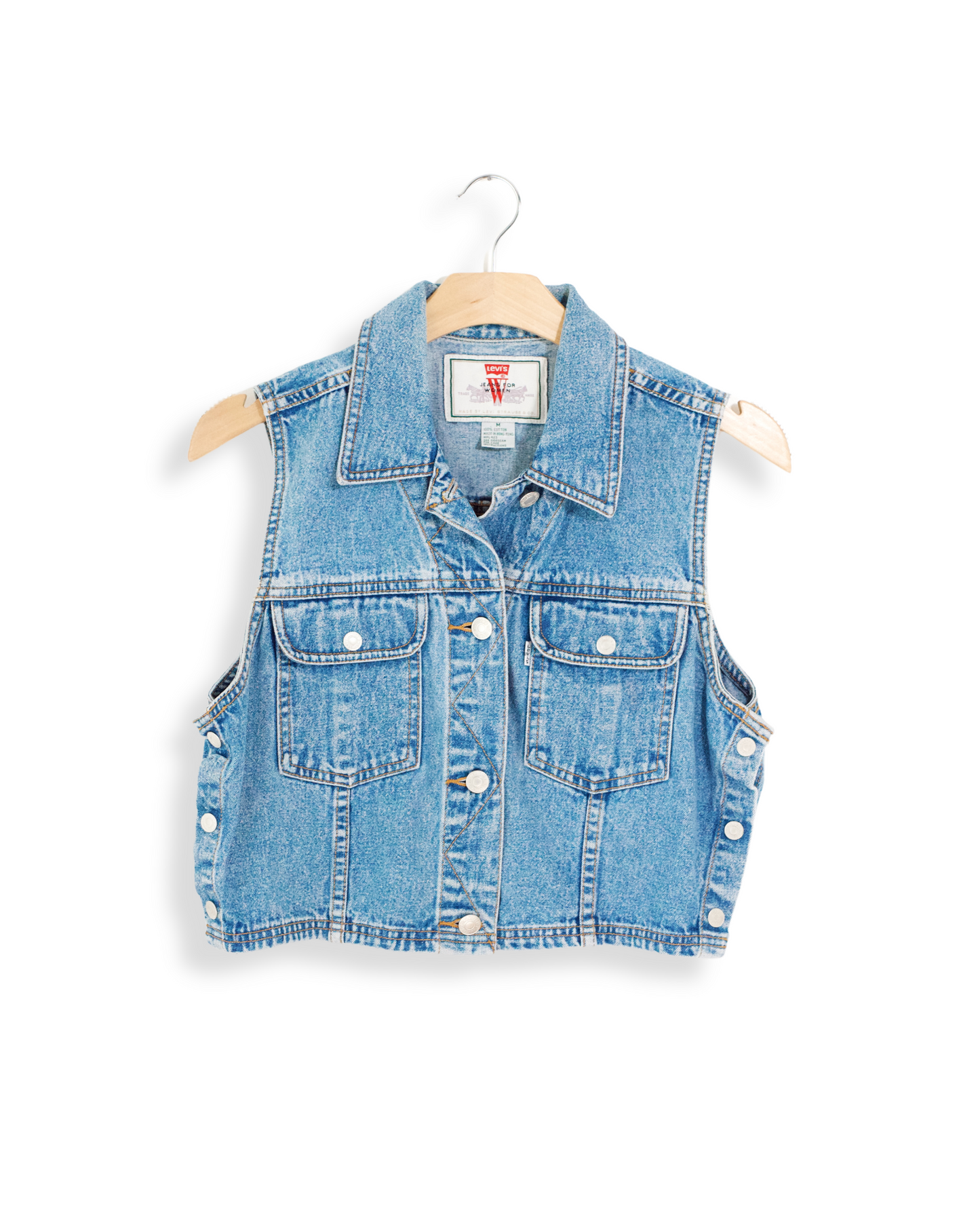 VTG Levi's Denim Vest - 100% Cotton - Medium