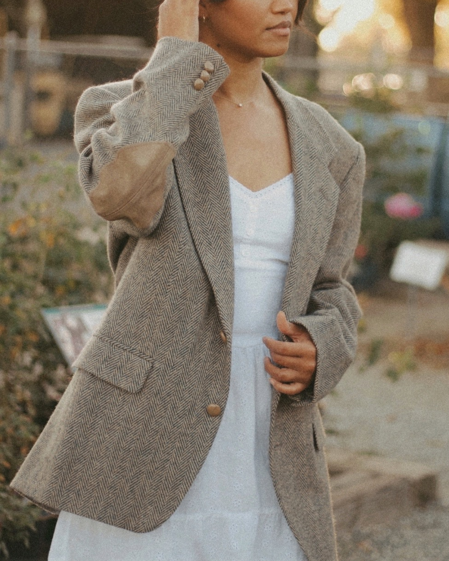 100% Wool Blazer with Suede Elbow Patches